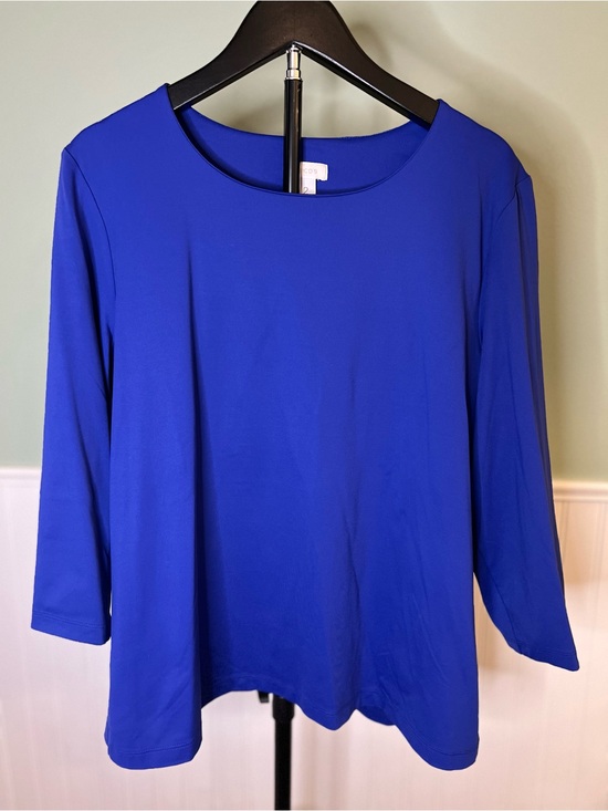 Chico's Tops - Chico's zenergy Long Sleeve Top w/Built in Bra in Royal Blue. Size 2, L